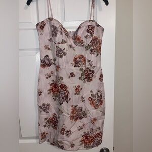 H&M Floral Dress - Cream and Purple
